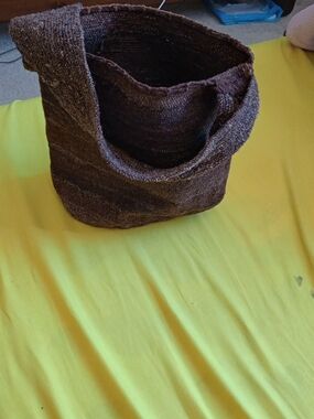 handwoven brown wool Arhuaca Mochila bag is crafted by indigenous artisans in Co